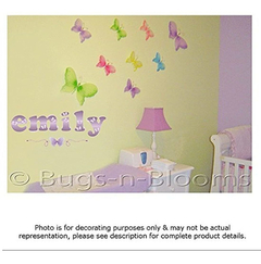 Vinilo Decorativo Para Pared Con Libélulas-bugs-n-blooms en internet