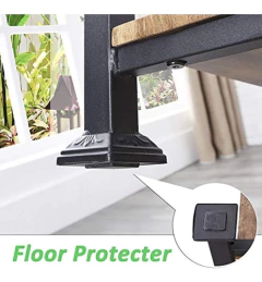Imagen de Mesa Auxiliar Multiusos De Madera Y Metal Color Marrón.
