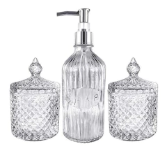 Juego De Baño Para Tarro De Cristal - Dispensador De Jabón