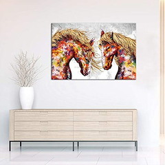 Cuadro Decorativo Para Pared Con Diseño De Caballos - tienda online