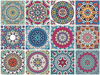 Mandala Decorative Tile Stickers Set 12 Units 6x6 Inches.