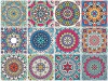 Mandala Decorative Tile Stickers Set 12 Units 6x6 Inches.