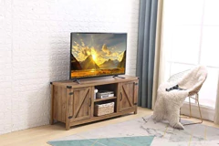 Mueble Para Tv Con 2 Armarios De Madera Color Marrón. en internet