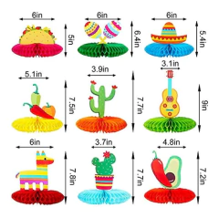 Centro De Mesa De 9 Piezas Con Diseño De Panal De Abeja - comprar online