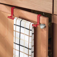 Mdesign - Toallero Decorativo De Metal Para Cocina,rojo - comprar online