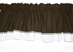 Baby Doll Bedding Regal Window Cenefa, Chocolate