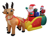 Jumbo 13 Pies De Largo Navidad Inflable Papá Noel Y Pingüino