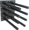 8 Soportes De Estante Flotantes De Acero Sólido Negro De 5.0
