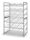 Estantería Apilable De Metal Color Plateado De 6 Niveles.