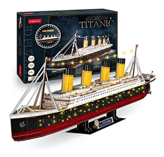 Rompecabezas 3d Led Titanic 35'' Gran Barco Modelo Kits Wate