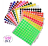 Royal Green Kids-pegatinas Redondas De Colores Manualidades