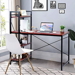 Escritorio Para Computadora Y Estante De Madera Marrón - comprar online