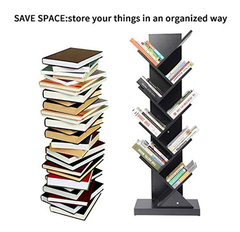 Estantería De Madera Color Negro Para Libros,diseño De Árbol - Danielle's Store