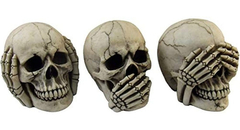 Juego De 3 Figuras Decorativas De Calaveras - comprar online