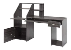 Escritorio Multinacional De Madera Color Gris De 63.4 In. - comprar online