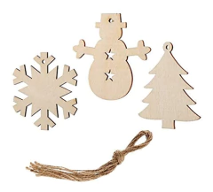 Tatuo 30 Piezas De Adornos De Madera De Navidad Adornos