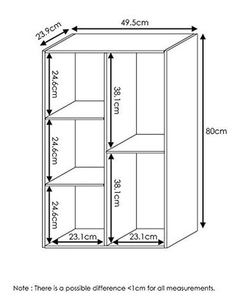 Furinno 11069wh/gr - Estantería Reversible Con 5 Cubos, Colo - comprar online