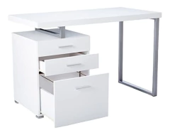 Escritorio Para Computadora Con Cajones, Madera, Blanco en internet