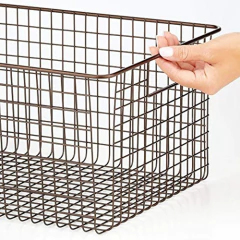 Cesta De Almacenamiento De Alambre Metálico Con Asas en internet