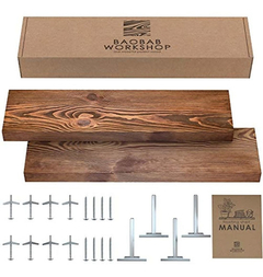 Imagen de Estantería Flotante De Madera Color Marrón/2 Unidades.