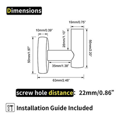 Gerz - Gancho De Baño De Acero Inoxidable 304 Para Baño