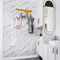 Papel Pintado De Mármol Blanco Para Baño Autoadhesivo Imperm - Danielle's Store