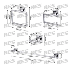 Conjunto De 4 Accesorios De Baño Para Montar En Pared - comprar online