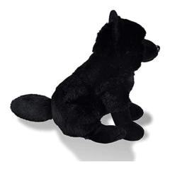 Peluche De Lobo (peluche, 12.0 In), Color Negro.