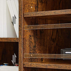 Mueble Para Tv Con 7 Estantes De Madera Color Marrón. en internet
