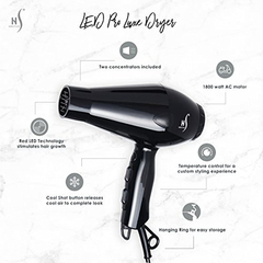 Herstyler Pro Secador De Pelo Con Luz Roja Led - Danielle's Store