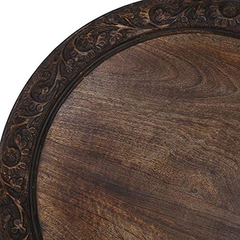 Mesas De Centro Redondas De Madera Color Marrón 18.0x18.0 in - tienda online