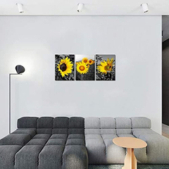 Lienzo Decorativo Para Pared Con Diseño De Girasol, Rústico, - comprar online