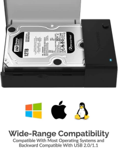 Sabrent Adaptador Usb 3.0 A Sata Externo Disco Duro 2.5 3.5 - comprar online
