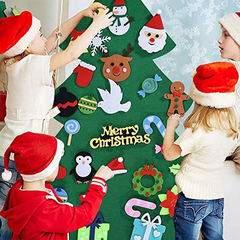 Imagen de Árbol De Navidad De Fieltro Para Bricolaje, 33 Piezas De Dec