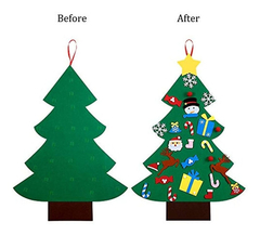 Juego De Árbol De Navidad De Fieltro Y Muñeco De Nieve - Danielle's Store
