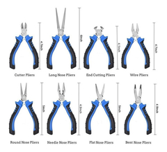 Juego De 8 Mini Alicates Profesionales Con Estante De Madera - comprar online