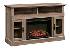 Mueble Para Tv Con Chimenea Eléctrica,madera Color Marrón.