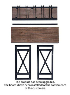 Imagen de Estantería Multiusos De Metal Y Madera Color Negro/2 Niveles