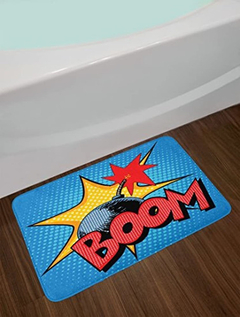 Alfombra De Baño Vintage Lunarable, Estilo Retro Flash - comprar online