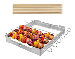 Unicook Juego De Brochetas Para Barbacoa De Acero Inoxidable