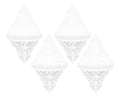 Estantería Flotante De Madera Y Plástico Blanco/ 4 Niveles - Danielle's Store
