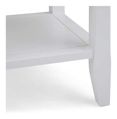 Mesa Auxiliar De Madera Color Blanco 3 Niveles De 19 In. - Danielle's Store