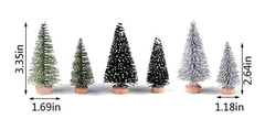 Árboles De Navidad En Miniatura Con Base De Madera Árboles - tienda online