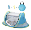 Cuna Portátil Mosquitera Azul