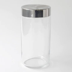 Alessi - Tarro De Cristal Con Tapa Plateada - comprar online