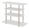 Mueble Para Tv Con Estantes De Madera Color Blanco