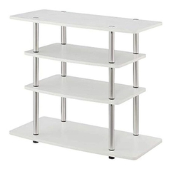 Mueble Para Tv Con Estantes De Madera Color Blanco
