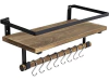 Estante Flotante De Madera Rústica Para Baño O Cocina, Con 8