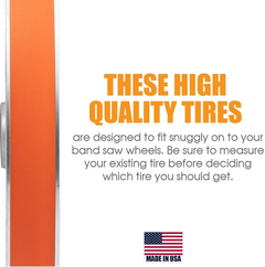 Imagen de 9 Inch X 1/2 Inch X .095 Inch Urethane Band Saw Tire 2 Pack
