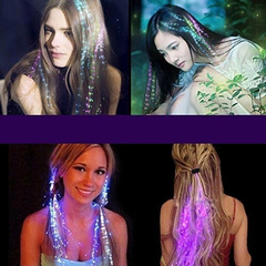 Imagen de Led Lights Hair, Light-up Fiber Optic Led Hair Barrettes